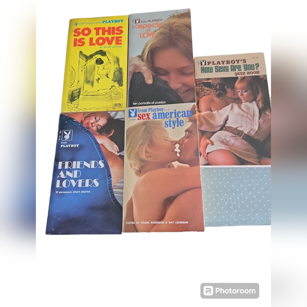 Set of 5 vintage Playboy paperbacks from the 70's